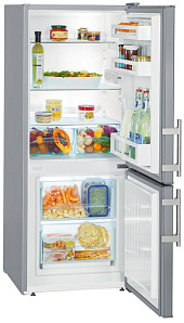 Маленький серебристый холодильник Liebherr CUsl 2311