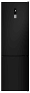 Чёрный холодильник высотой 200 см Maunfeld MFF200NFBE