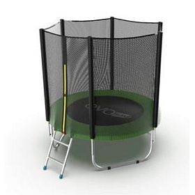 Недорогой батут для дачи EVO FITNESS Jump External, диаметр 6ft (зеленый)