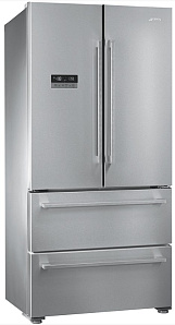 Серебристый холодильник Smeg FQ55FXE1