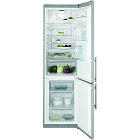 Серебристый холодильник Electrolux EN93886MX