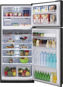 Широкий двухкамерный холодильник Sharp SJXE55PMSL фото 2 фото 2