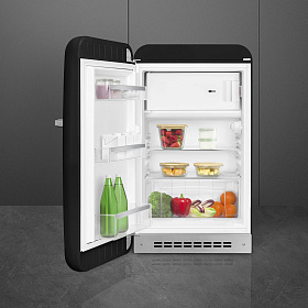 Чёрный мини холодильник Smeg FAB10LBL5 фото 4 фото 4