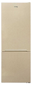 Бежевый холодильник шириной 70 см Korting KNFC 71863 B