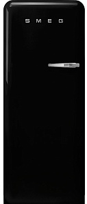 Чёрный мини холодильник Smeg FAB28LBL3