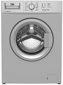 Серебристая стиральная машина Beko WRE 55 P1 BSS