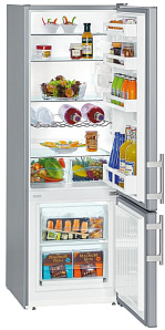 Маленький серебристый холодильник Liebherr CUsl 2811