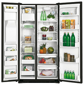 Узкий двухдверный холодильник Side-by-Side Iomabe ORE 24 CGHFNM черный