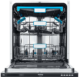 Чёрная посудомоечная машина 60 см Korting KDI 60165 фото 2 фото 2