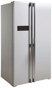 Широкий двухдверный холодильник с морозильной камерой Ascoli ACDW 571 W white прямая вертикальная ручка