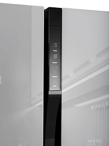 Двухкамерный однокомпрессорный холодильник  Hyundai CS6503FV белое стекло фото 4 фото 4