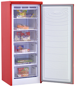 Холодильник бордового цвета NordFrost DF 165 RAP красный