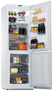 Белый холодильник Snaige RF 36 NG-Z 10027 G белое стекло