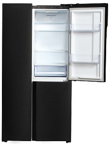 Холодильник Хендай с морозильной камерой Hyundai CS5073FV черная сталь фото 3 фото 3