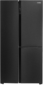 Двухстворчатый чёрный холодильник Hyundai CS5073FV графит