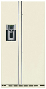 Большой двухдверный холодильник Iomabe ORE 24 VGHFBI бежевый