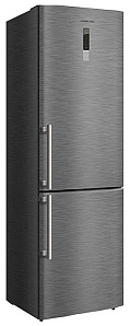 Двухкамерный серый холодильник Hiberg RFC-332 DX NFX