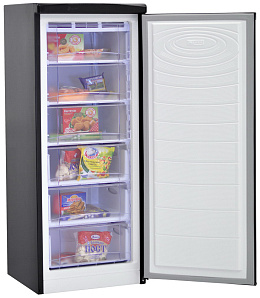 Чёрный маленький холодильник NordFrost DF 165 BAP черный