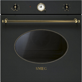 Черный электрический духовой шкаф Smeg SF800AO Coloniale