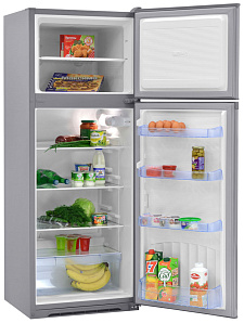 Маленький серебристый холодильник Норд NRT 145 332