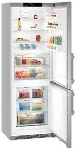 Серебристый холодильник Liebherr CBNef 5715