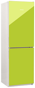 Двухкамерный холодильник шириной 57 см Норд NRG 119 NF 642 стекло цвета лайм