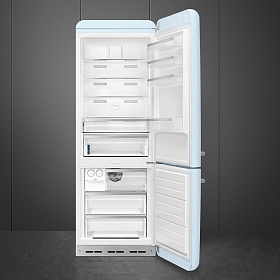 Холодильник голубого цвета в ретро стиле Smeg FAB38RPB5 фото 2 фото 2