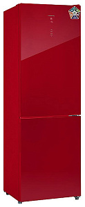 Холодильник бордового цвета Hiberg RFC-311 DX NFGR