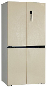 Холодильник кремового цвета Hiberg RFQ-490 DX NFYm
