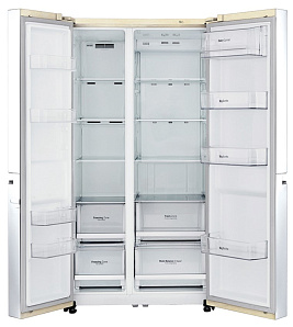 Широкий бежевый холодильник LG GC-B247SEUV фото 2 фото 2
