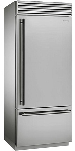 Серый холодильник Smeg RF396RSIX
