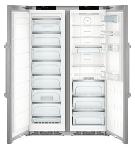 Серебристый холодильник Liebherr SBSes 8773