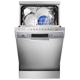 Отдельностоящая серебристая посудомоечная машина 45 см Electrolux ESF9470ROX