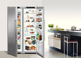 Серебристый холодильник Liebherr SBSesf 7212 фото 3 фото 3