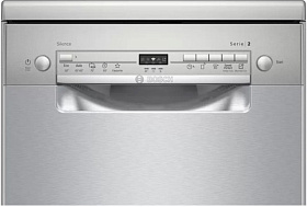 Серебристая узкая посудомоечная машина Bosch SPS 2IKI04 E фото 2 фото 2