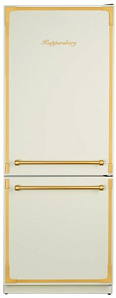 Бежевый холодильник в стиле ретро Kuppersberg NRS 1857 C Bronze
