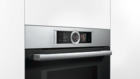 Духовой шкаф серебристого цвета Bosch HMG636RS1 фото 4 фото 4