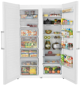 Холодильник с большой морозильной камерой на 5 ящиков Scandilux SBS 711 EZ 12 W фото 3 фото 3