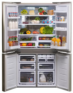 Холодильник с ледогенератором Sharp SJ EX98F BE фото 2 фото 2