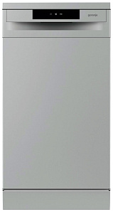 Отдельностоящая серебристая посудомоечная машина 45 см Gorenje GS 52010 S