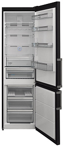 Чёрный холодильник Scandilux CNF 379 EZ D/X фото 2 фото 2