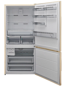 Двухкамерный бежевый холодильник Sharp SJ653GHXJ52R фото 2 фото 2