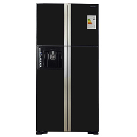 Широкий холодильник  HITACHI R-W722PU1GBK