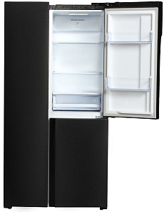 Двухстворчатый чёрный холодильник Hyundai CS5073FV графит фото 3 фото 3