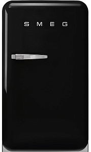 Чёрный маленький холодильник Smeg FAB10RBL5
