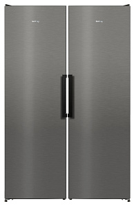 Отдельностоящий двухдверный холодильник Korting KNF 1857 N + KNFR 1837 N