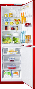 Двухкамерный красный холодильник ATLANT ХМ 6025-030 фото 4 фото 4