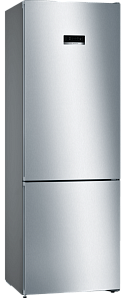 Двухкамерный серебристый холодильник Bosch KGN49XI20R