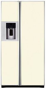 Бежевый холодильник шириной 90 см Iomabe ORE 24 CGFFKB 1014 бежевое стекло