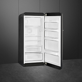Чёрный маленький холодильник Smeg FAB28RDBB3 фото 4 фото 4